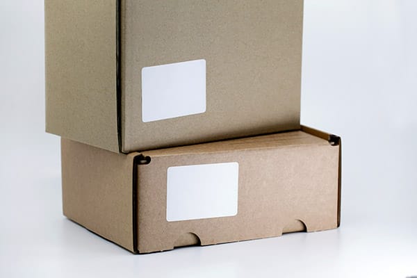 Stacked cardboard boxes